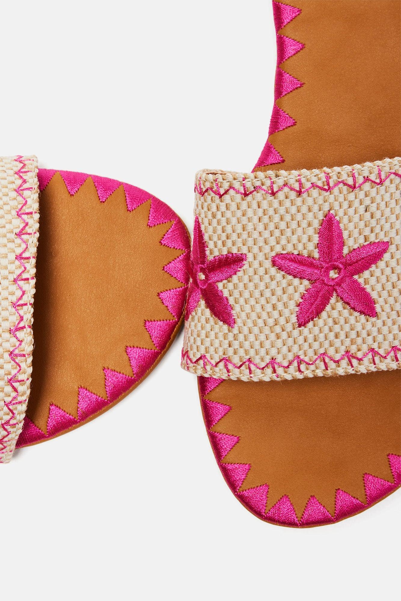 Wish On A Starfish Flat Sandals - Fuchsia Product Image