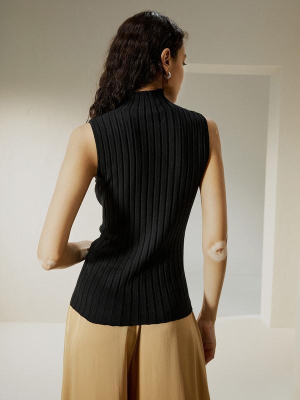 Silk-Cashmere Blend Knit Top Product Image