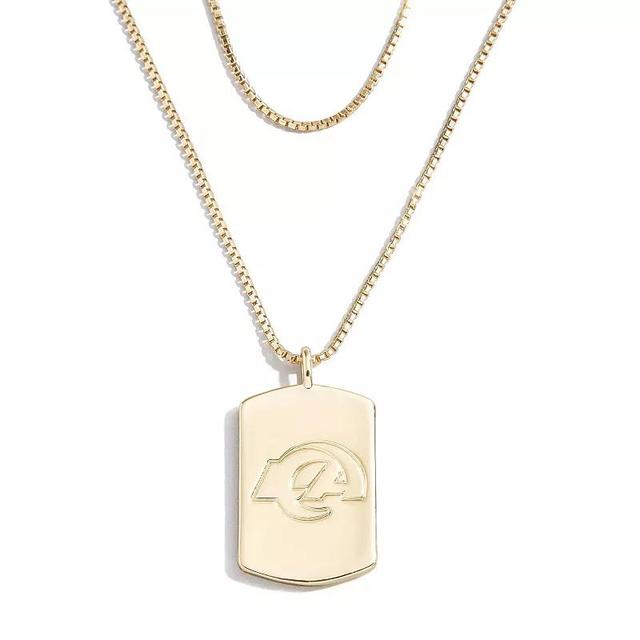 WEAR by Erin Andrews x Baublebar Kansas City Chiefs Gold Dog Tag Necklace Product Image