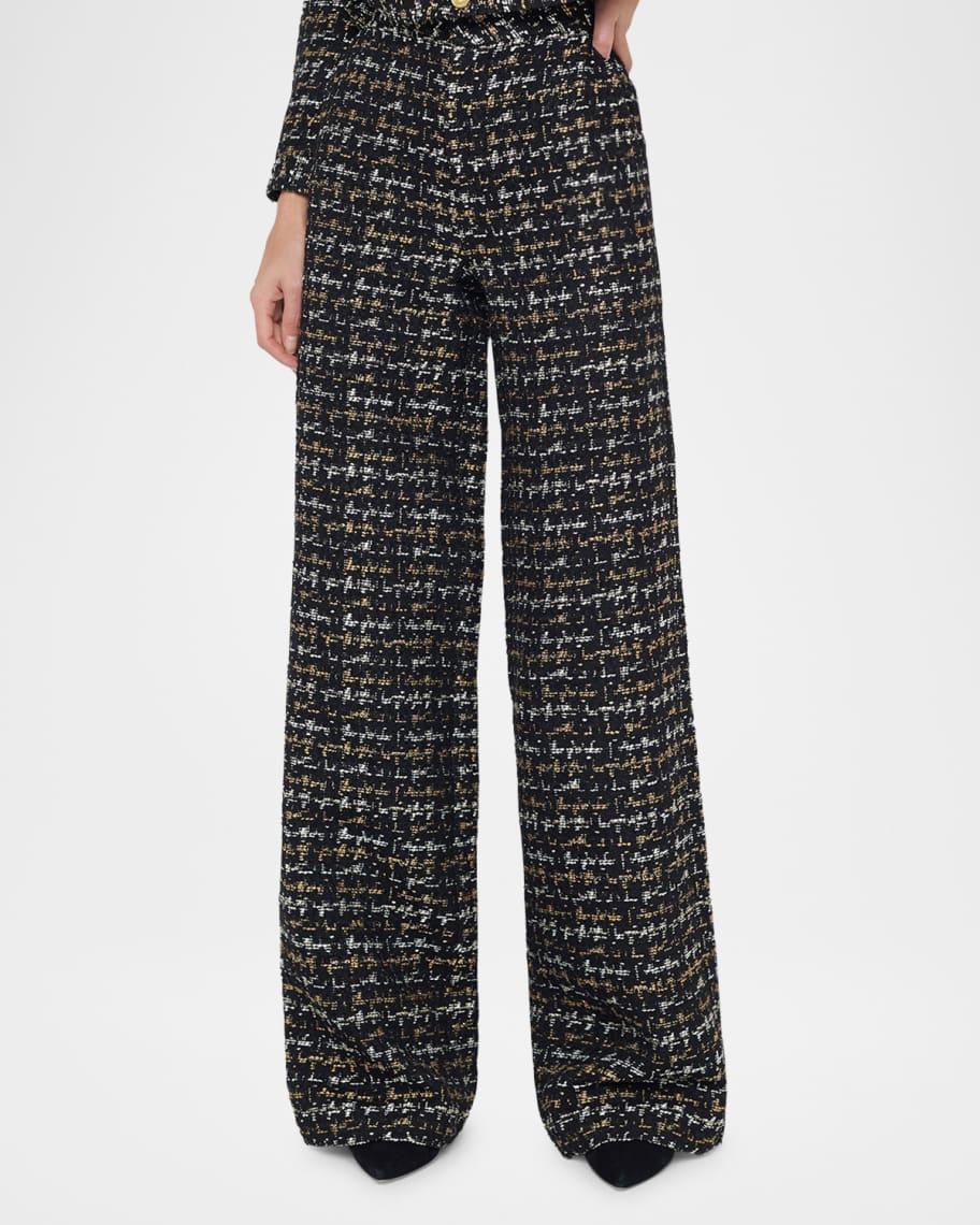 Livvy Tweed Straight-Leg Trousers Product Image