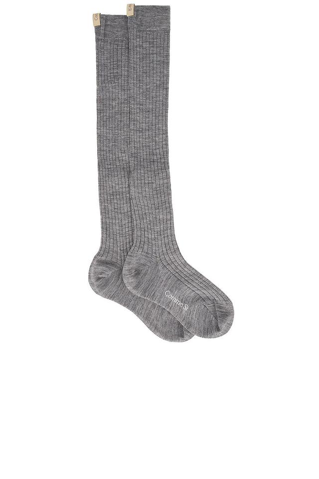 Comme Si The Knee High Sock in Grey Product Image