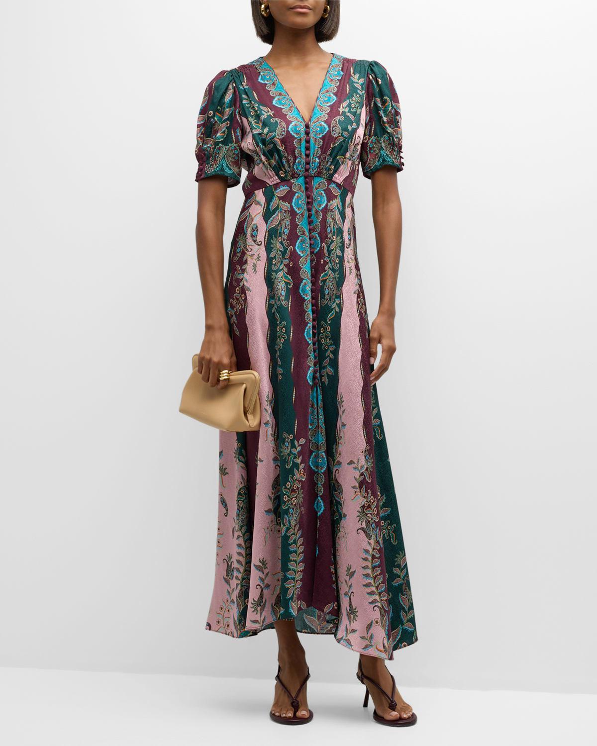 Womens Lea Silk Satin Maxi Dress Product Image