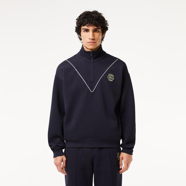 Men's Loose Fit Zip Neck Piqué Sweatshirt Product Image