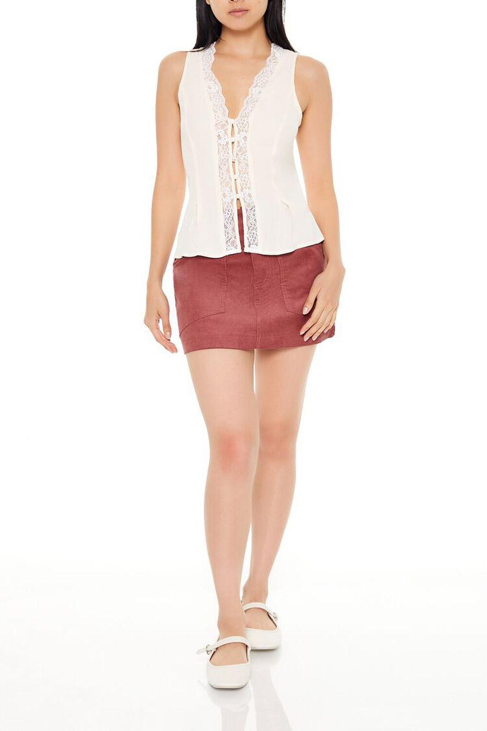 Lace-Trim Sleeveless Top | Forever 21 Product Image