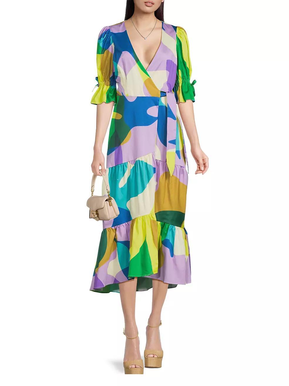 Marisol Printed Wrap Dress Product Image