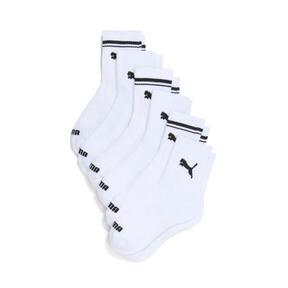 PUMA Women's Half-Terry Low Cut Crew Socks (3 Pairs) in White/Black Product Image