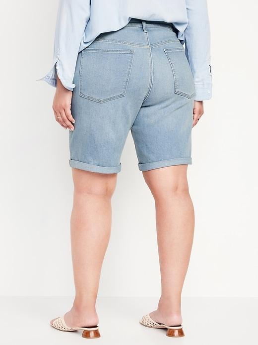 High-Waisted Wow Jean Shorts -- 9-inch inseam Product Image