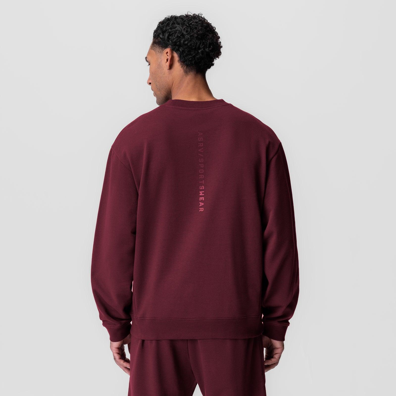 0984. Herringbone Terry Crewneck - Crimson Red Product Image