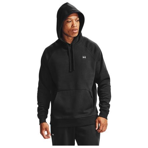 Under Armour Mens Rival Fleece LC Logo Hoodie - Onyx White/Black Product Image