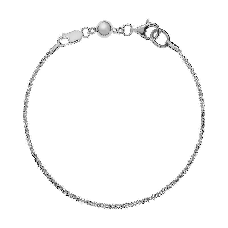 Individuality Beads Sterling Silver Wheat Chain Bracelet, Womens Product Image