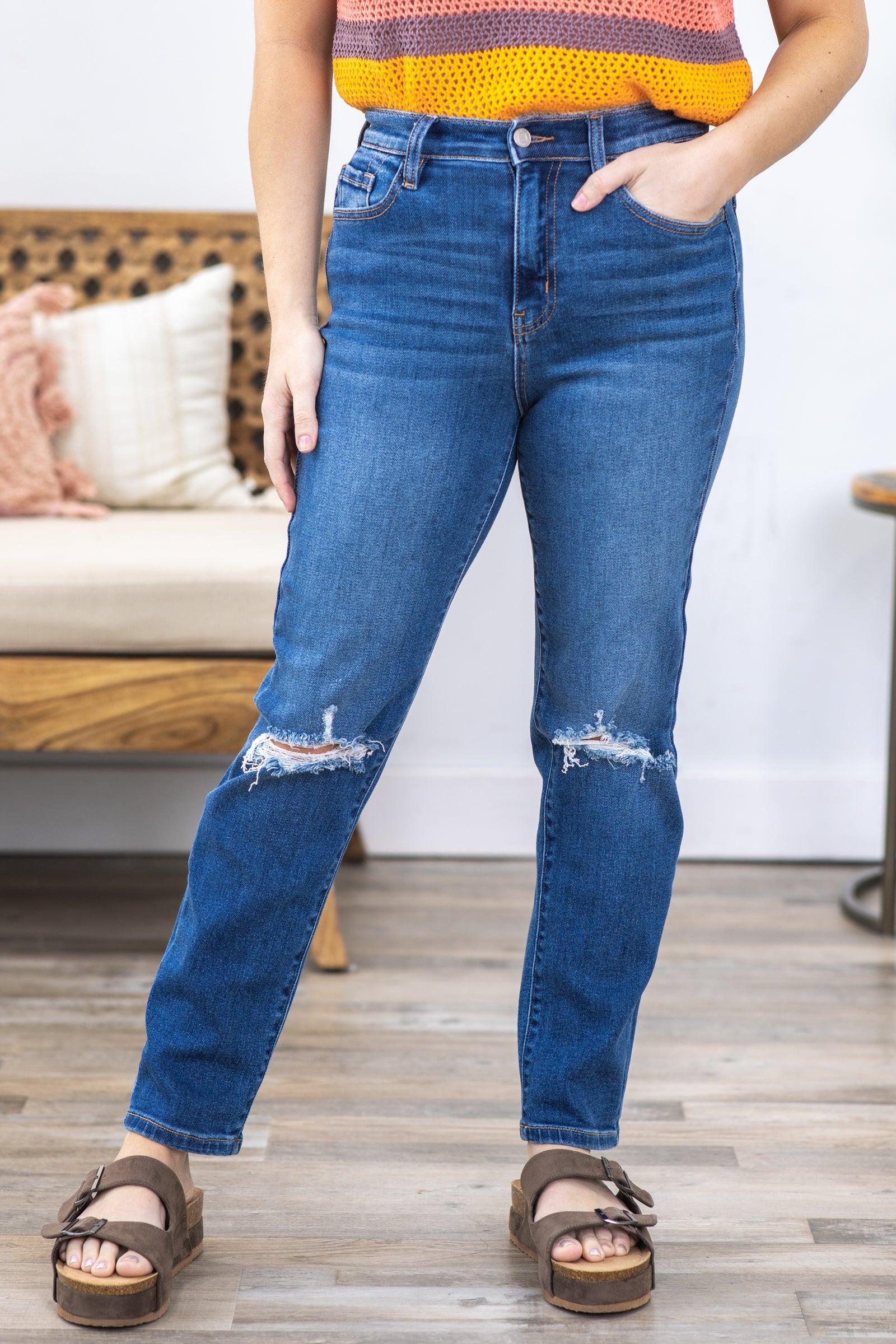 Cello High Rise Straight Leg Jeans Product Image