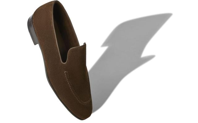 TRURO Dark Brown Suede Loafers Product Image