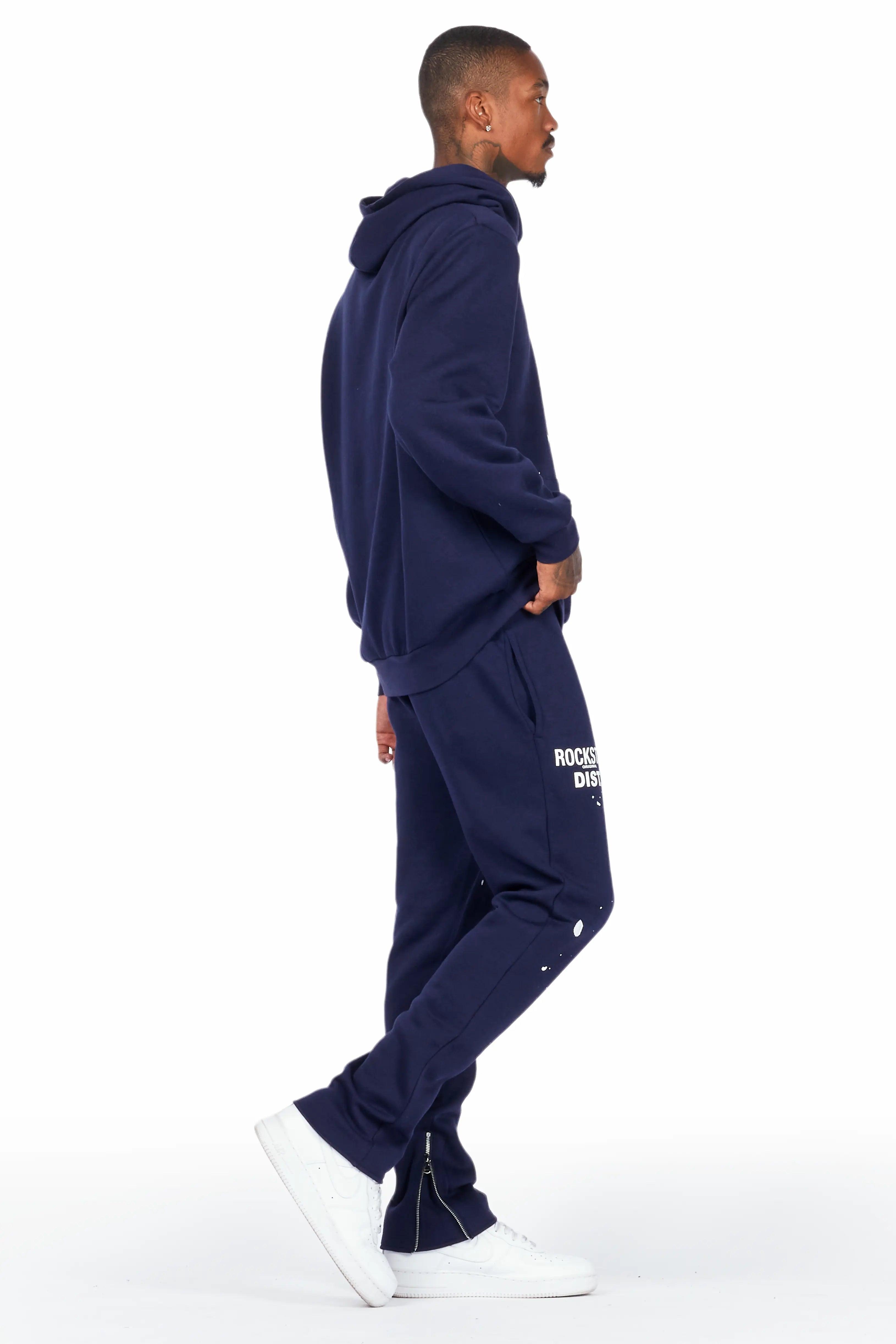 Raffer Navy Slim Fit Track Set Male Product Image