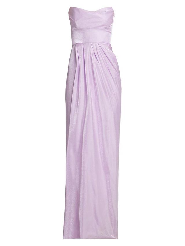 Womens Strapless Draped Gown Product Image