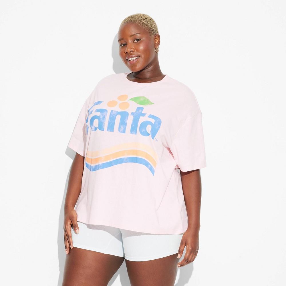 Womens Fanta Oversized Short Sleeve Graphic T-Shirt Product Image