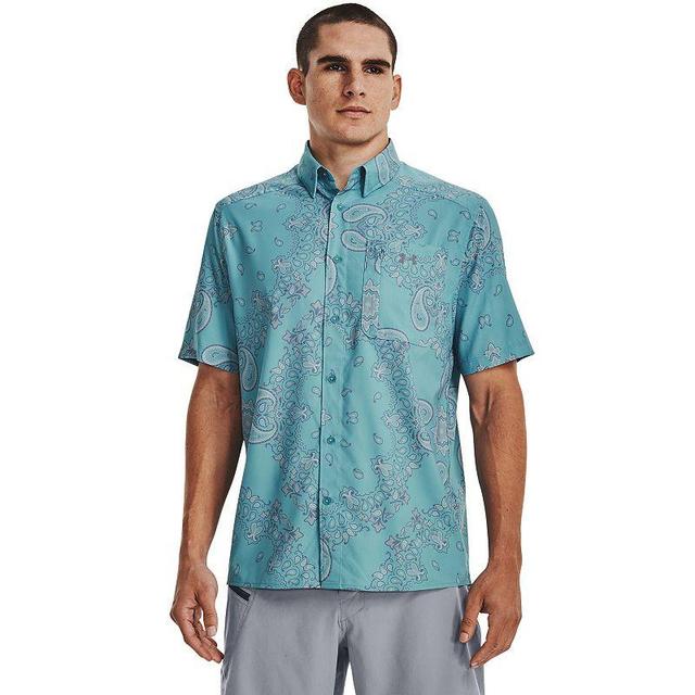 Mens Under Armour UPF 50 Dockside Short Sleeve Button-Down Shirt Product Image