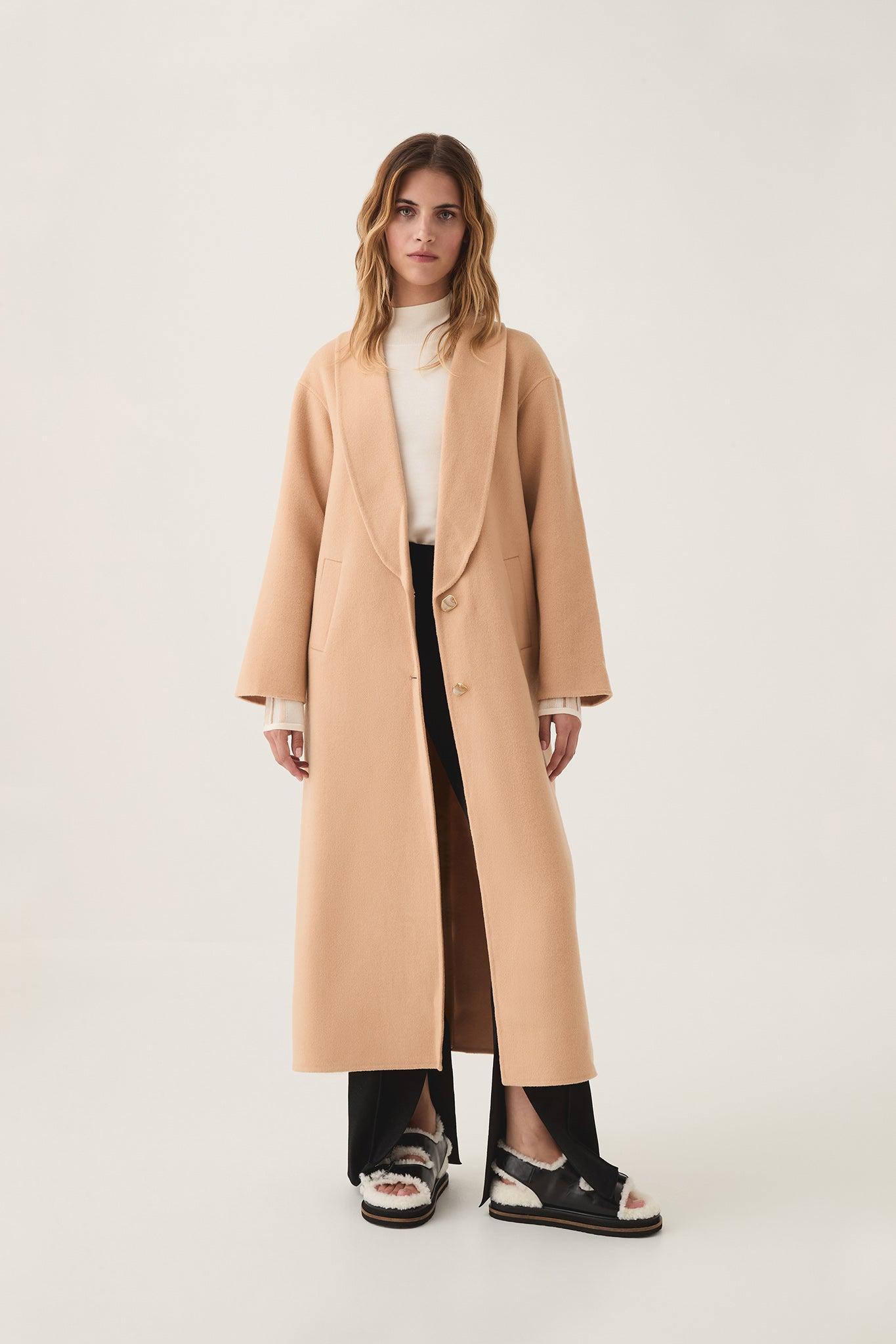 Modular Long Line Wool Coat Product Image