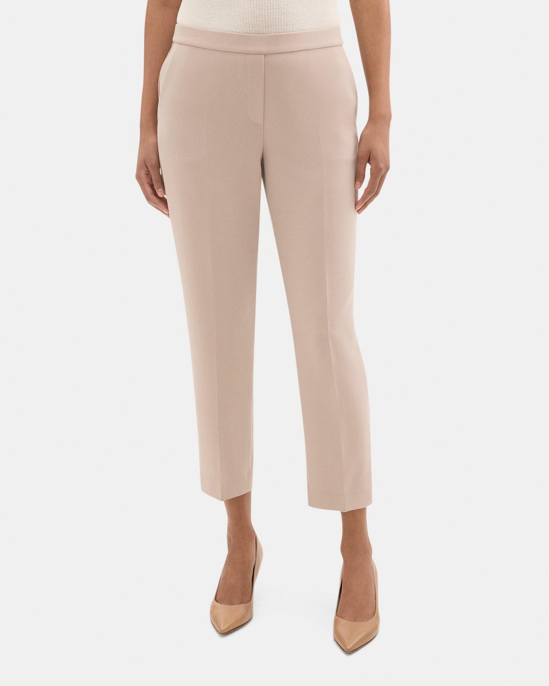 Cropped Slim Pull-On Pant in Crepe Product Image