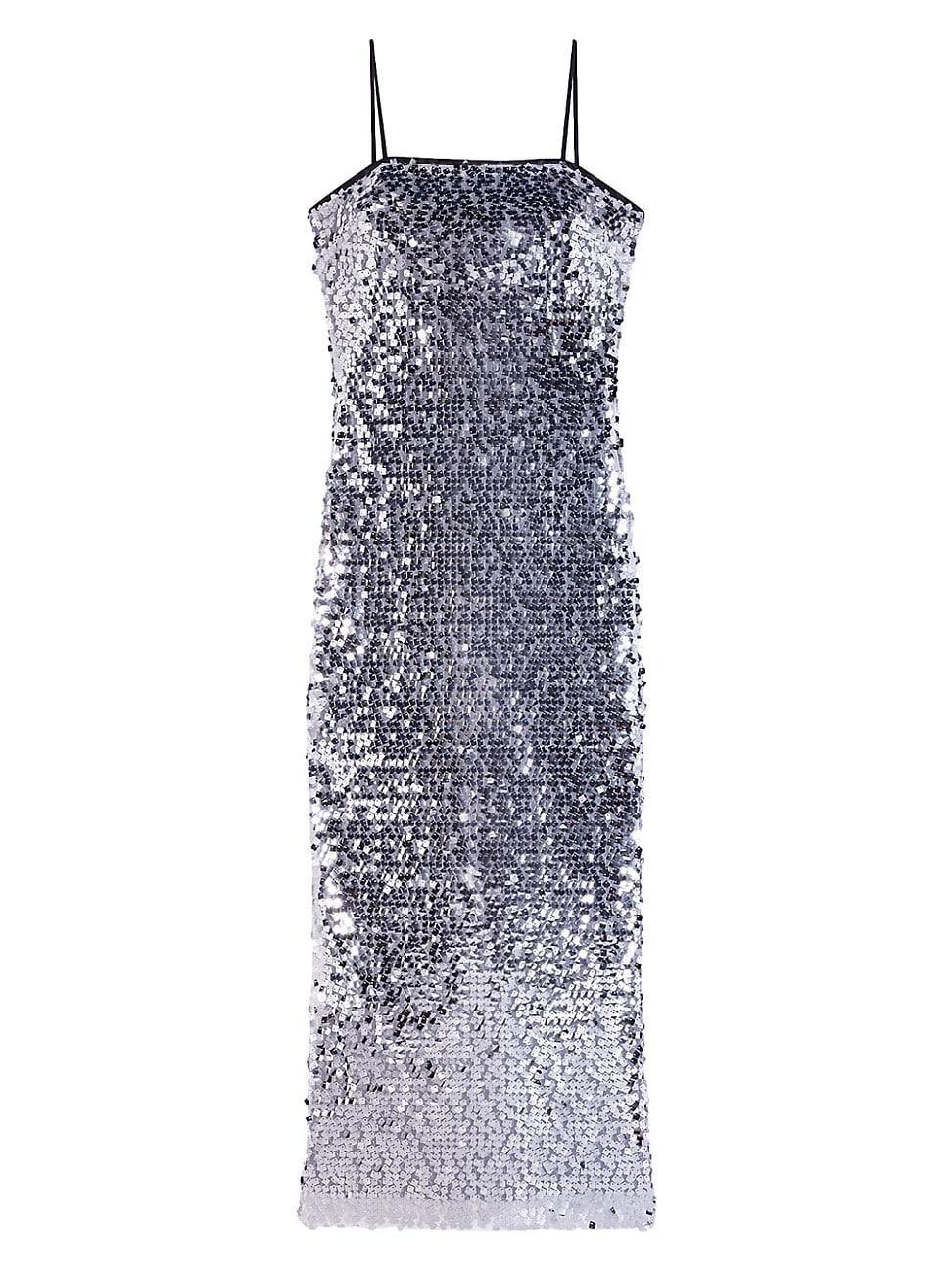 Womens Sequin Midi Dress Product Image