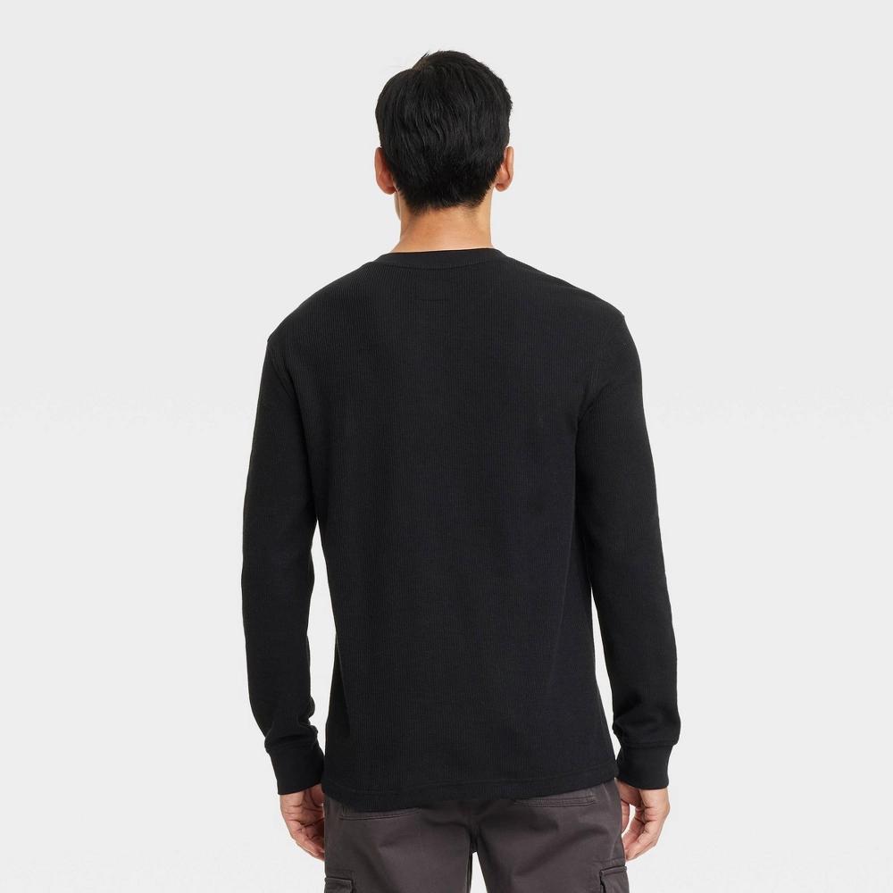 Men's Long Sleeve Textured Henley T-Shirt - Goodfellow & Co™ Product Image