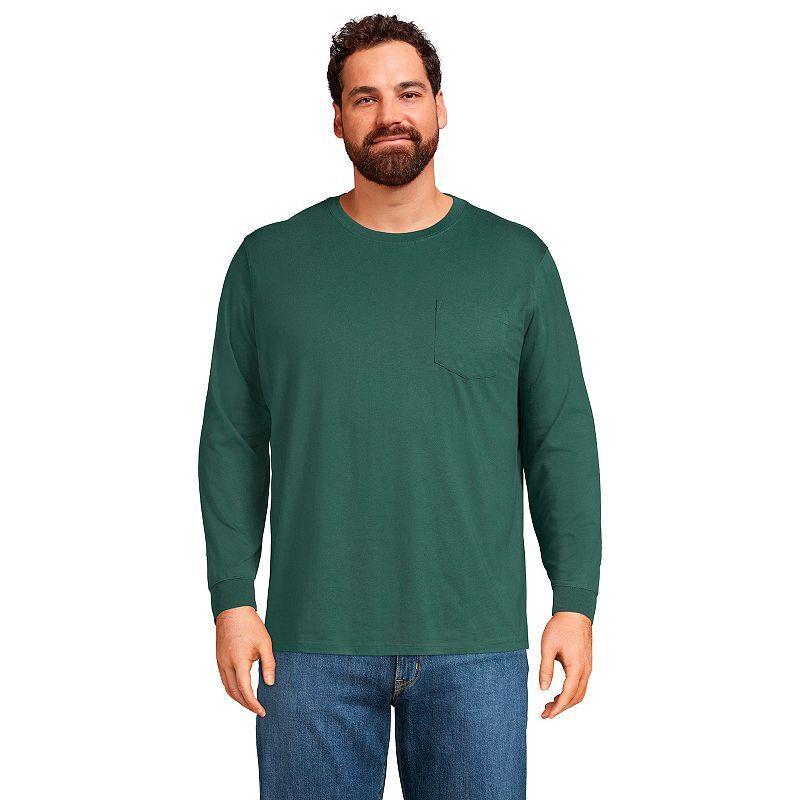 Big & Tall Lands End Super-T Pocket Tee, Mens Product Image