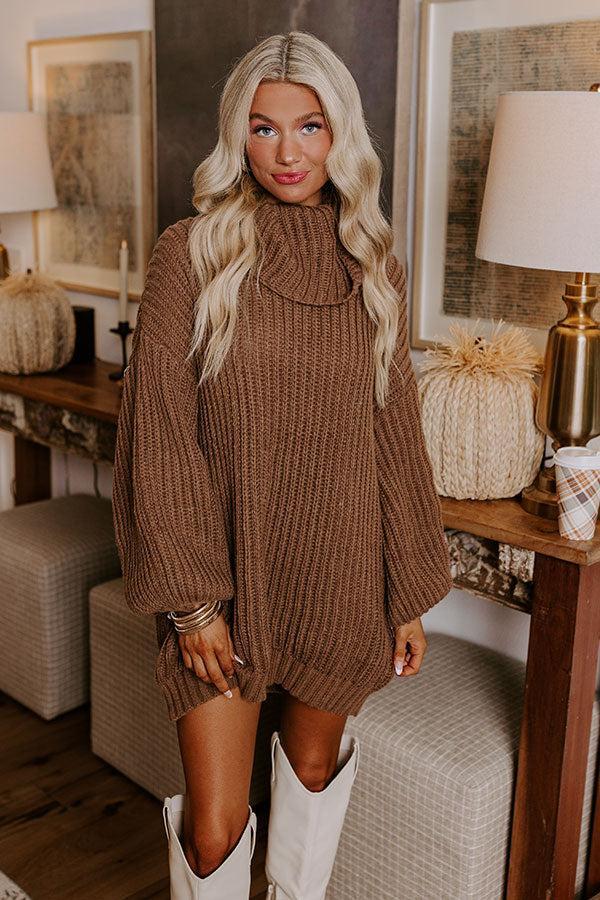 Espresso Martini Sweater Dress in Mocha Product Image