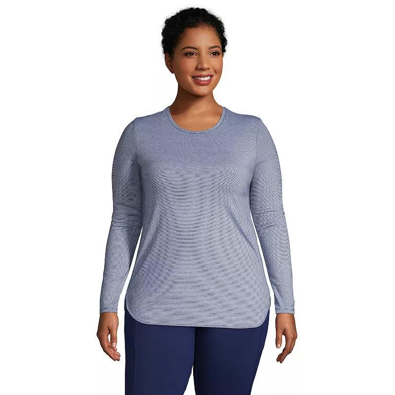 Plus Size Lands End Moisture-Wicking UPF 50 Tunic Tee, Womens Product Image