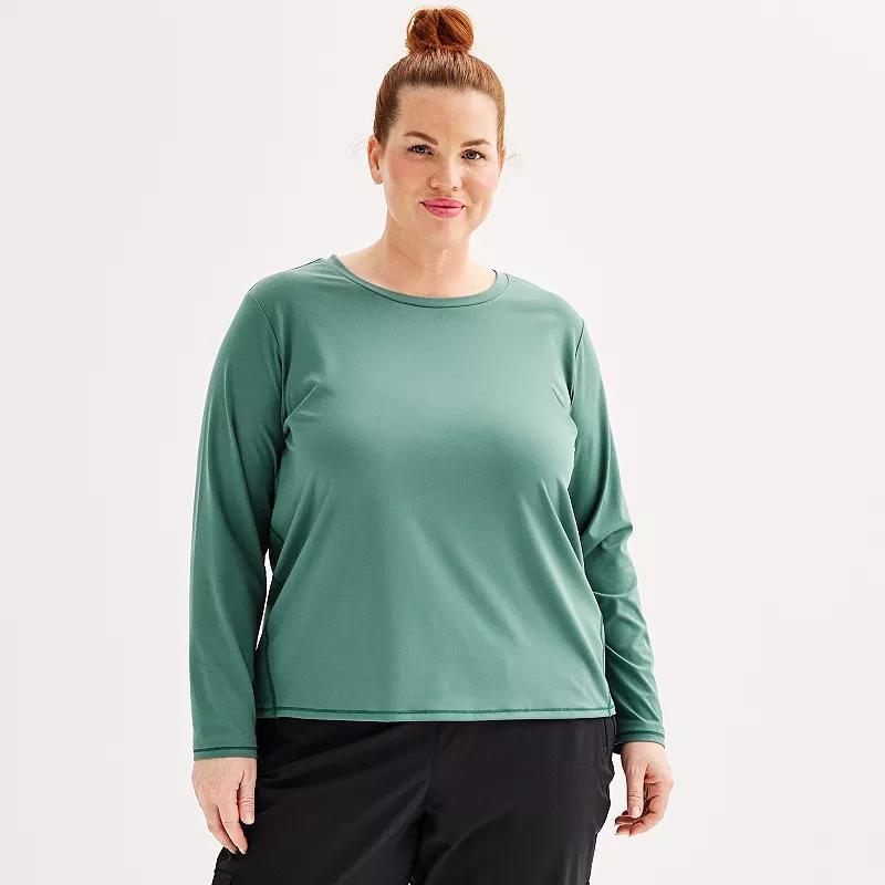 Plus Size Tek Gear Essential Soft Long Sleeve Tee, Womens Product Image