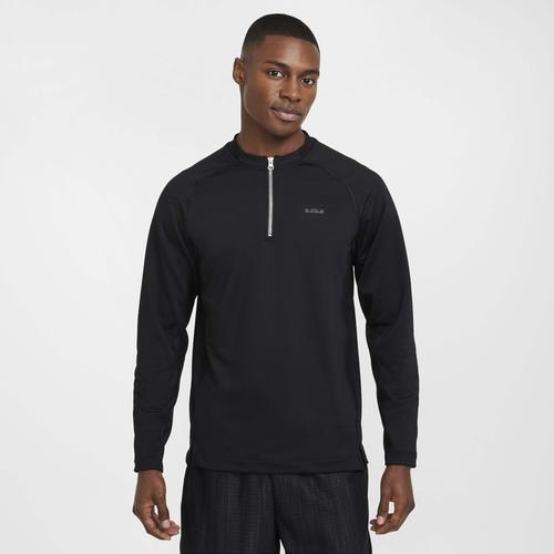 Nike Mens Nike LeBron James Warm DNA Half Zip - Mens Black/Dk Smoke Grey Product Image