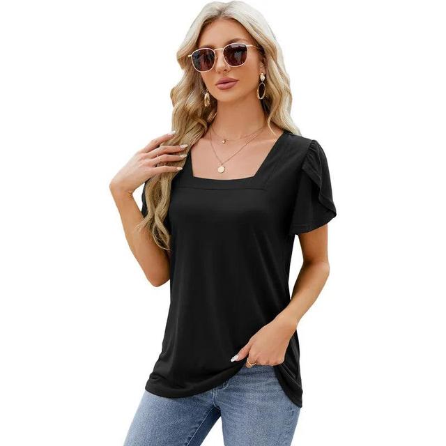 Square Neck Top (Black) Product Image