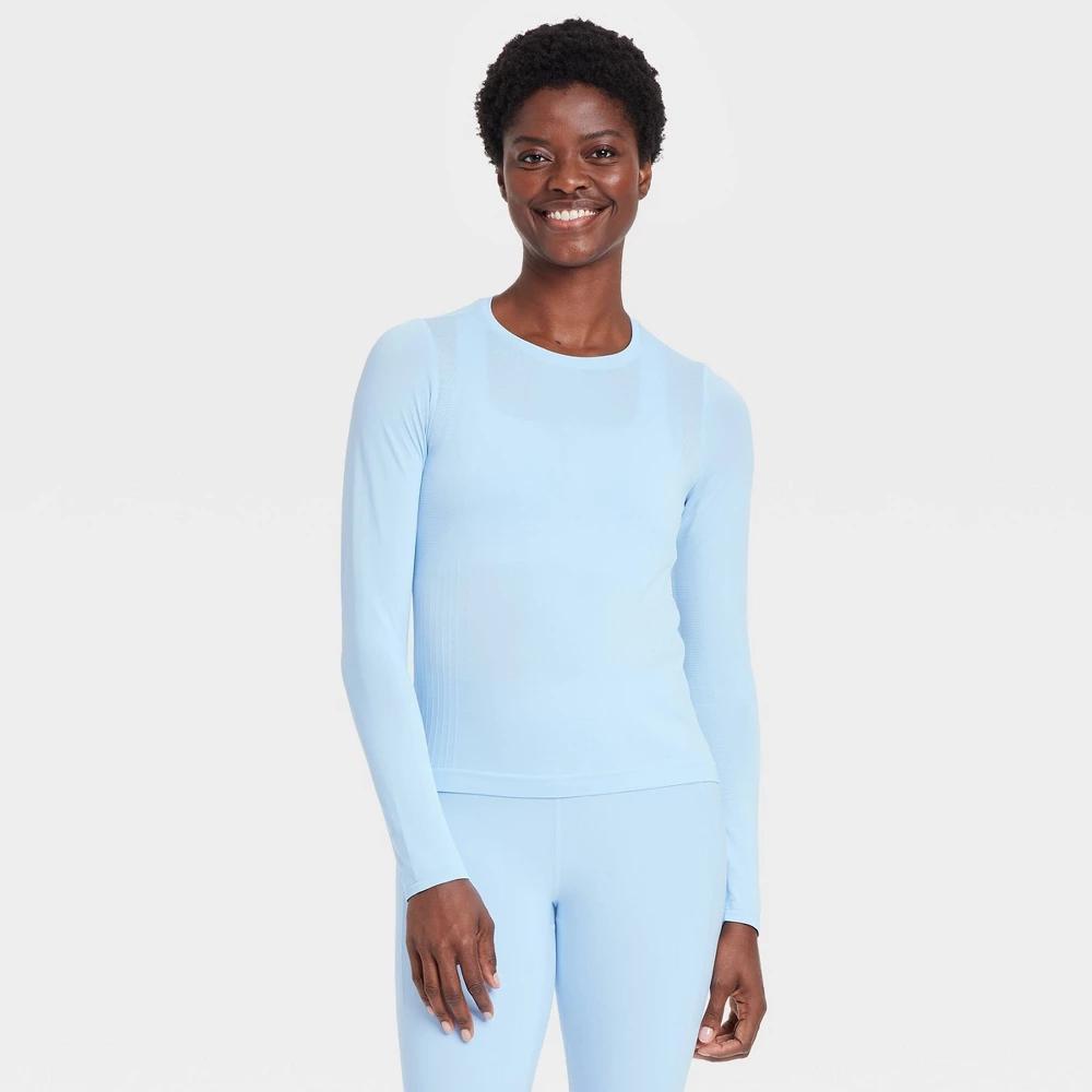 Womens Seamless Long Sleeve Top - All In Motion Blue XXL Product Image