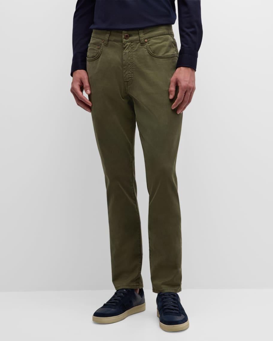 Mens Cotton-Silk 5-Pocket Pants Product Image