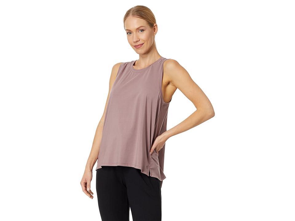 L.L.Bean Beyond Soft Pleat-Back Tank (Smoky Mauve) Women's Clothing Product Image