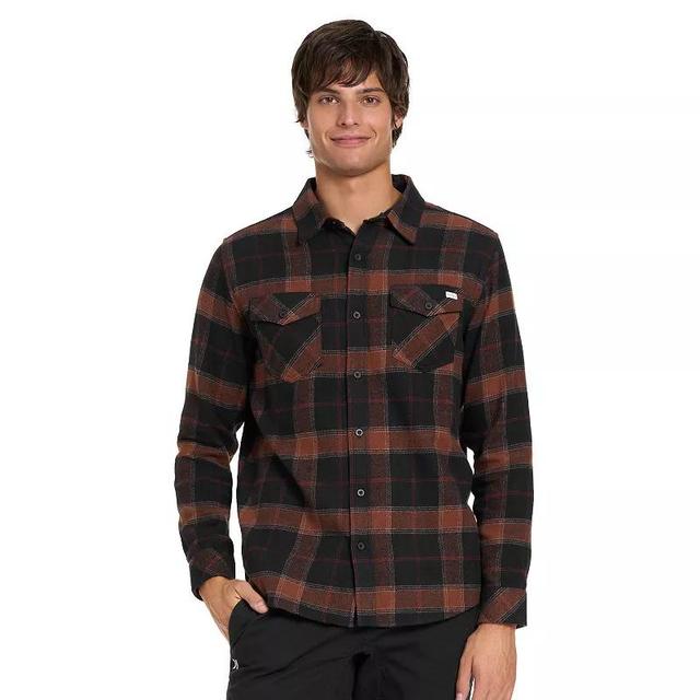 Mens Hurley Long Sleeve Button-Up Flannel Shirt Product Image