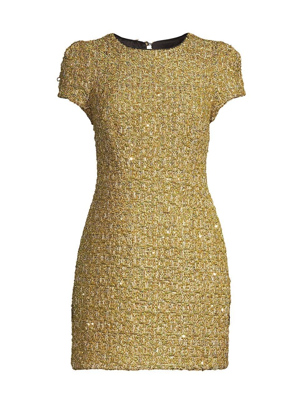 Womens Rowen Metallic Tweed Minidress Product Image