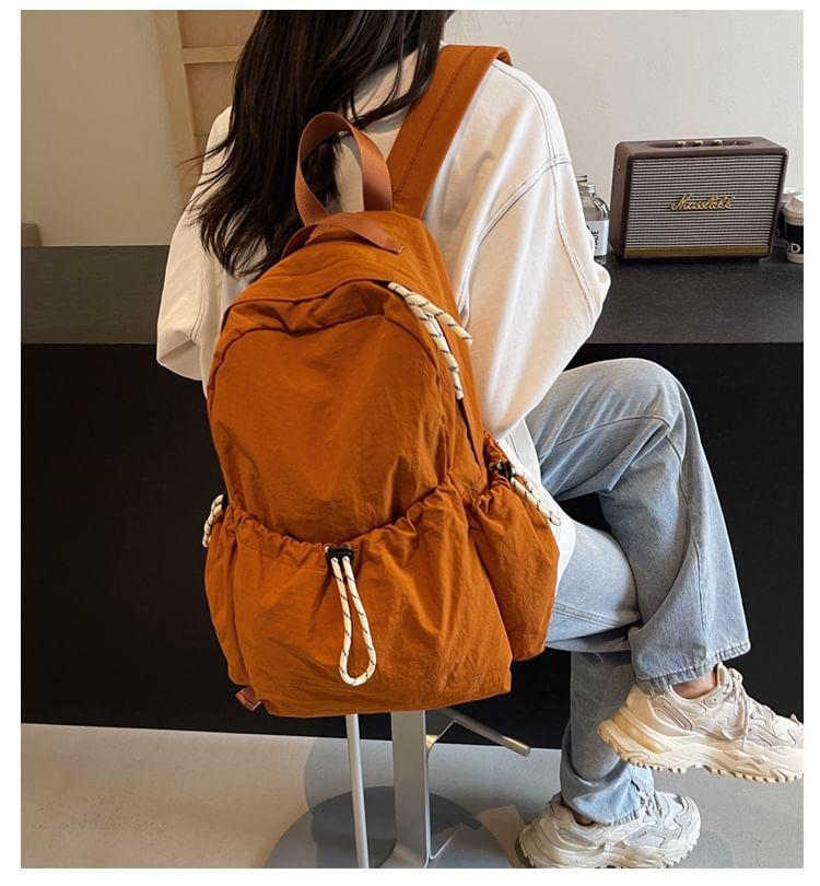 Drawstring Multi-Pocket Backpack Product Image