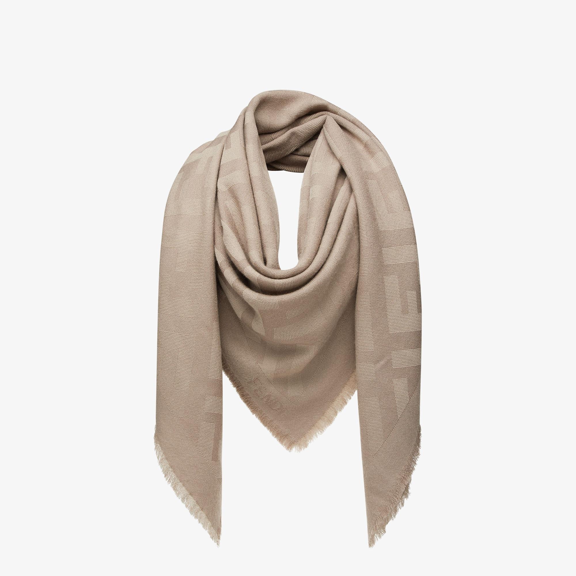 FF ShawlDove gray wool and cashmere shawl Product Image