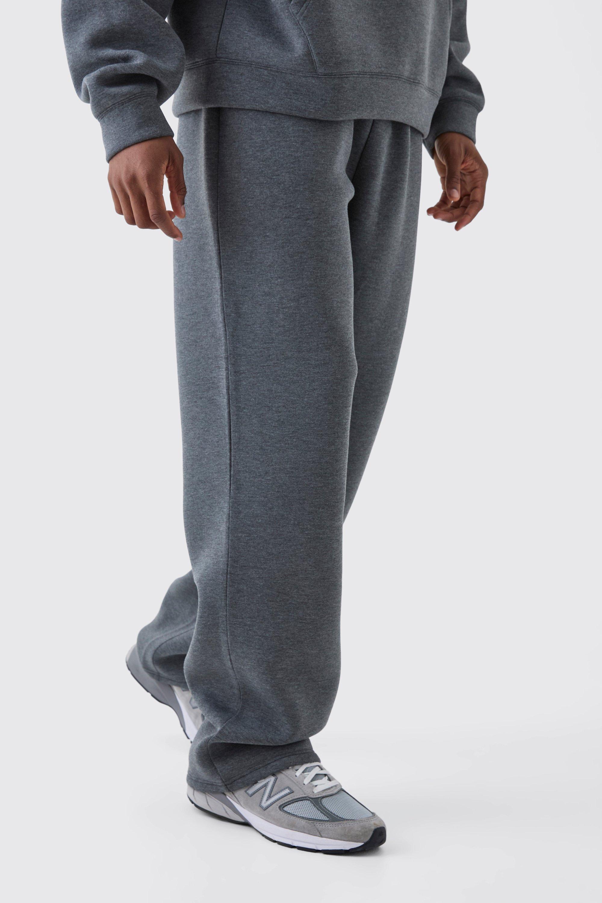 Tall Relaxed Fit Marl Scuba Sweatpants | boohooMAN USA Product Image