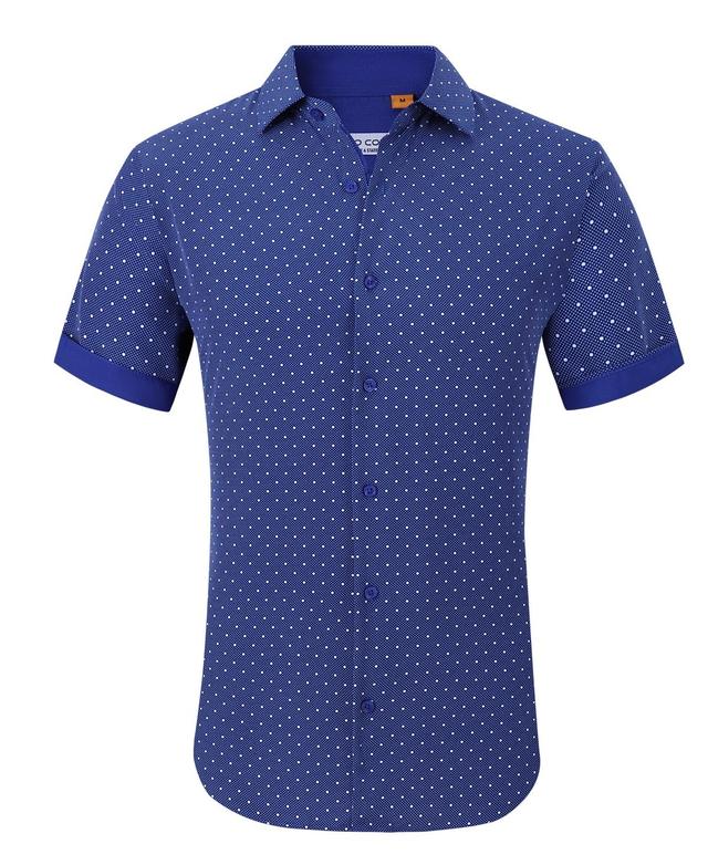 Suslo Couture Mens Slim-Fit Geo-Print Performance Shirt Product Image