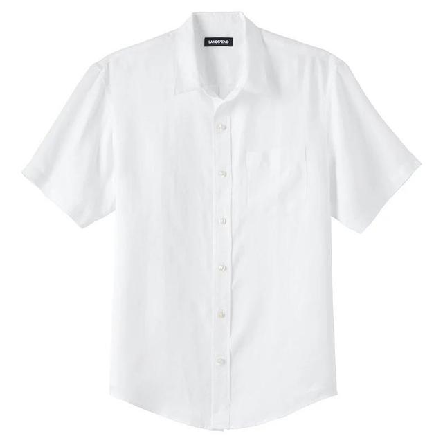 Mens Lands End Traditional-Fit Linen Button-Down Shirt Product Image