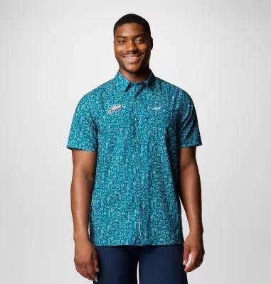 Columbia Men's PFG Super Slack Tide Short Sleeve Shirt - Philadelphia Eagles- Product Image