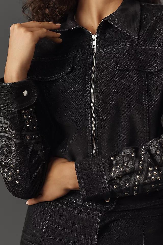 Understated Leather x Anthropologie Embellished Denim Jacket Product Image