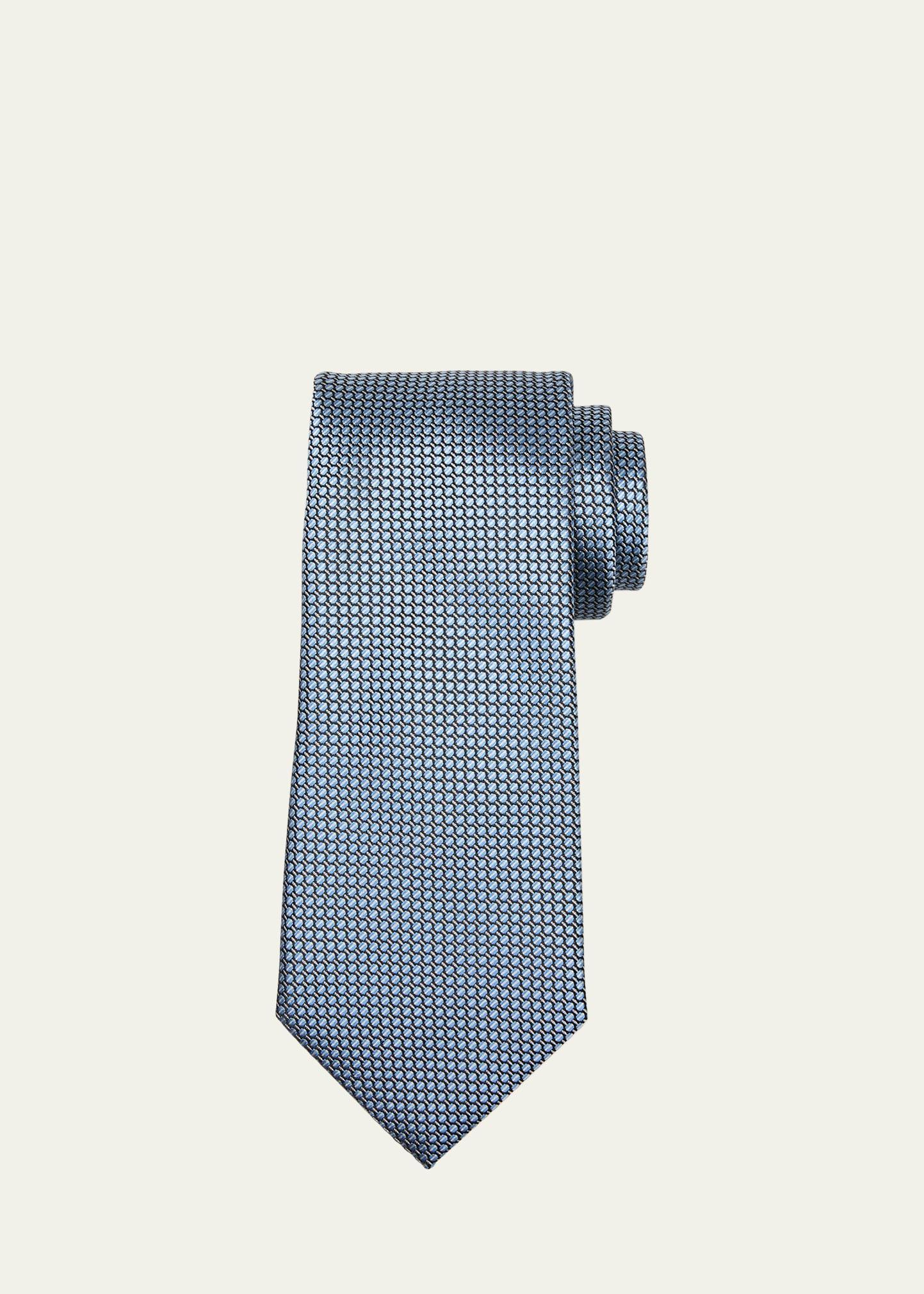 Mens Geometric Silk Jacquard Tie Product Image