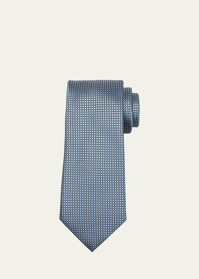 Mens Geometric Silk Jacquard Tie Product Image