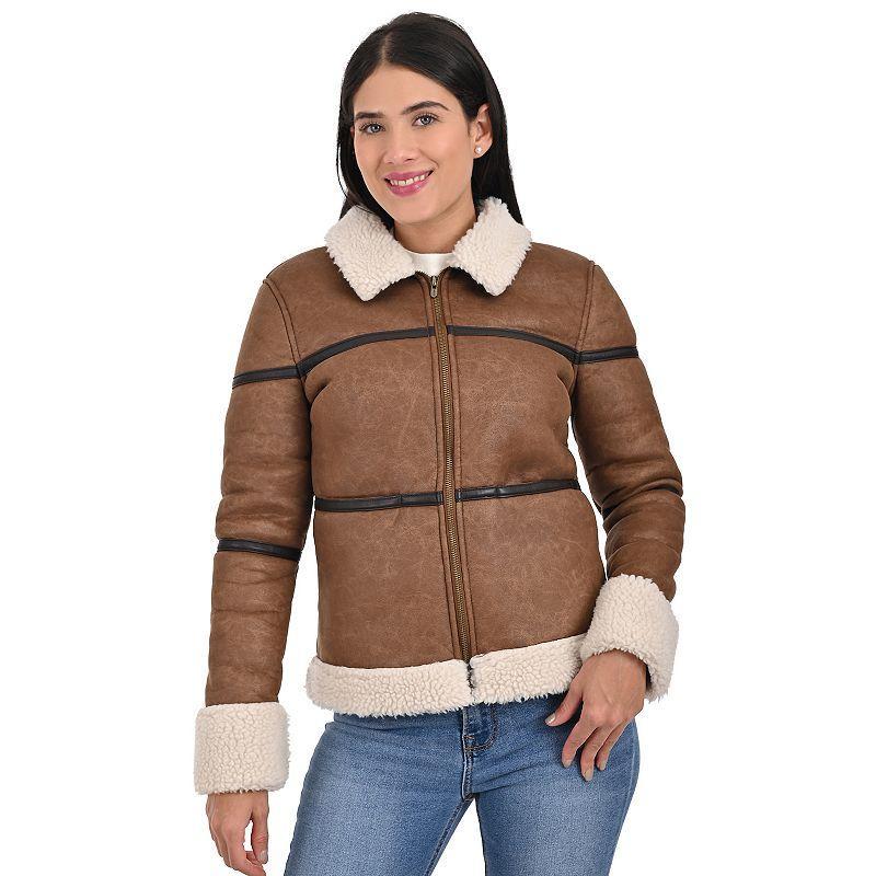 Womens Lee Faux Shearling Midweight Sherpa Jacket Ivory Product Image