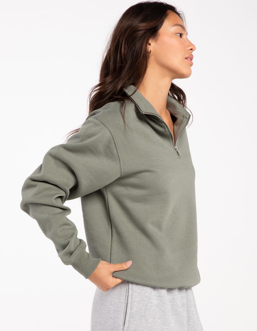 TILLYS Quarter Zip Womens Sweatshirt Product Image