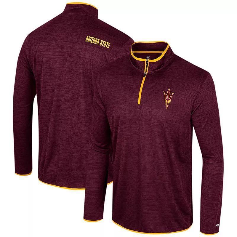 Mens Colosseum Maroon Arizona State Sun Devils Wright Quarter-Zip Windshirt Product Image