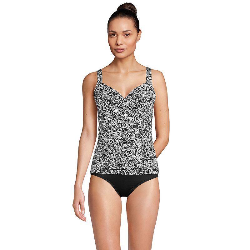 Womens Lands End Surplice Underwire Tankini Swimsuit Top Product Image