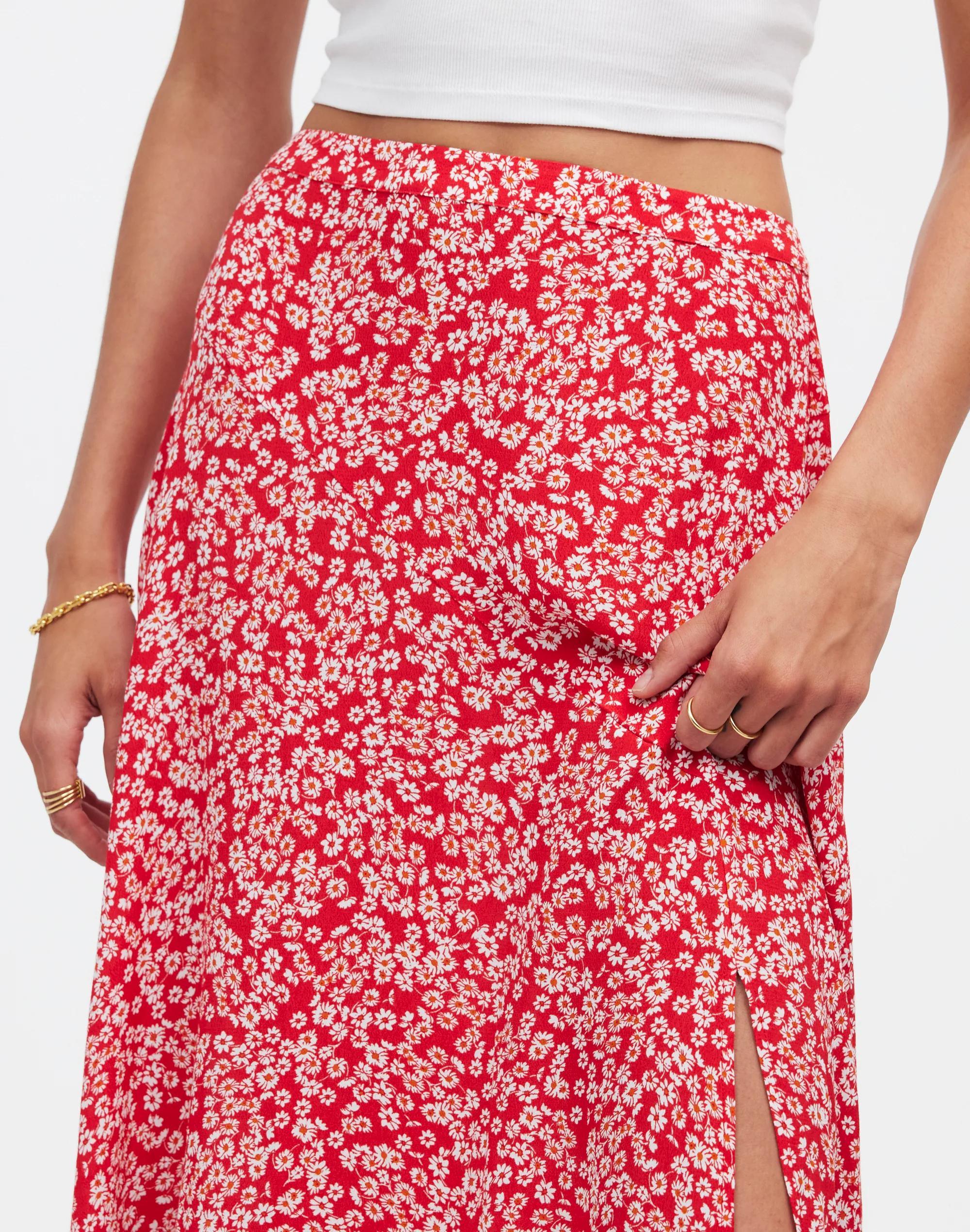 Midi Slip Skirt in Floral Product Image