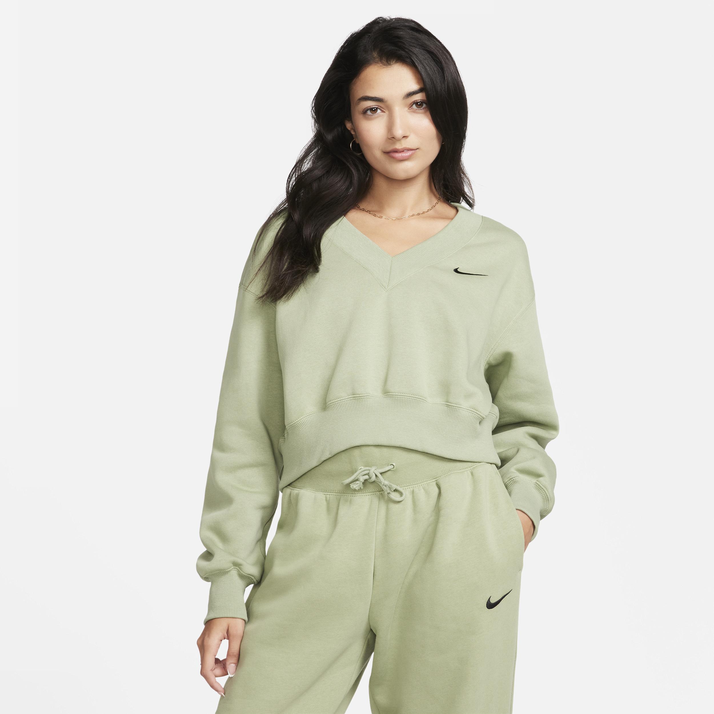 Women's Nike Sportswear Phoenix Fleece Cropped V-Neck Top Product Image